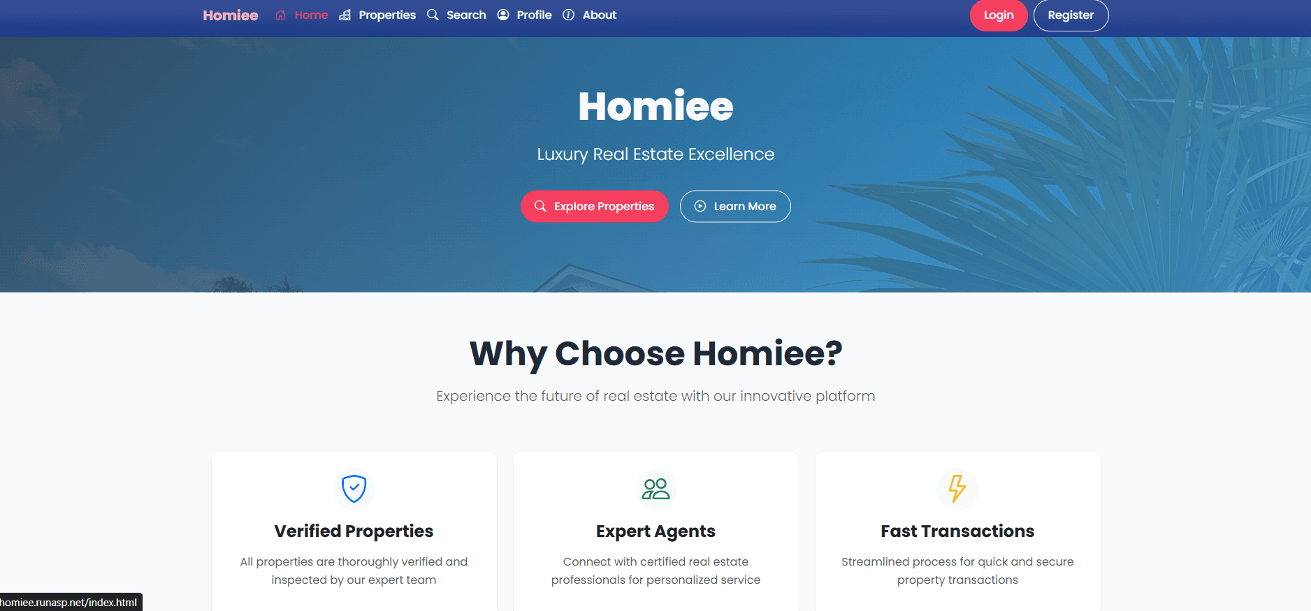 Homiee Real Estate Management System - Image 1