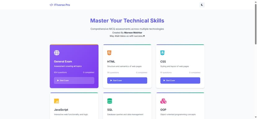 ITIverse - Technical Assessment Platform